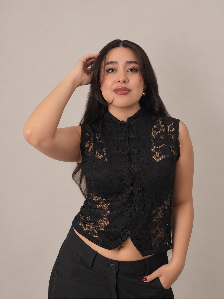 TOP LOTUS - NEGRO