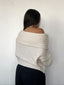 Sweater crudo tejido para mujer con diseño off-shoulder suave y cómodo kadenkas.com
