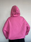 POLERÓN HOODIE ROSADO - OVERSIZE CON GORRO LOGO BORDADO