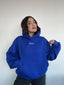 POLERÓN HOODIE AZUL REY - OVERSIZE CON GORRO LOGO BORDADO