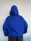 POLERÓN HOODIE AZUL REY - OVERSIZE CON GORRO LOGO BORDADO