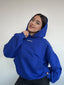 POLERÓN HOODIE AZUL REY - OVERSIZE CON GORRO LOGO BORDADO