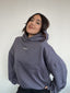 POLERÓN HOODIE GRIS - OVERSIZE CON GORRO LOGO BORDADO