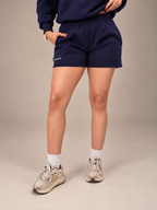 SHORT DE BUZO LOGO BORDADO - AZUL MARINO