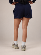 SHORT DE BUZO LOGO BORDADO - AZUL MARINO