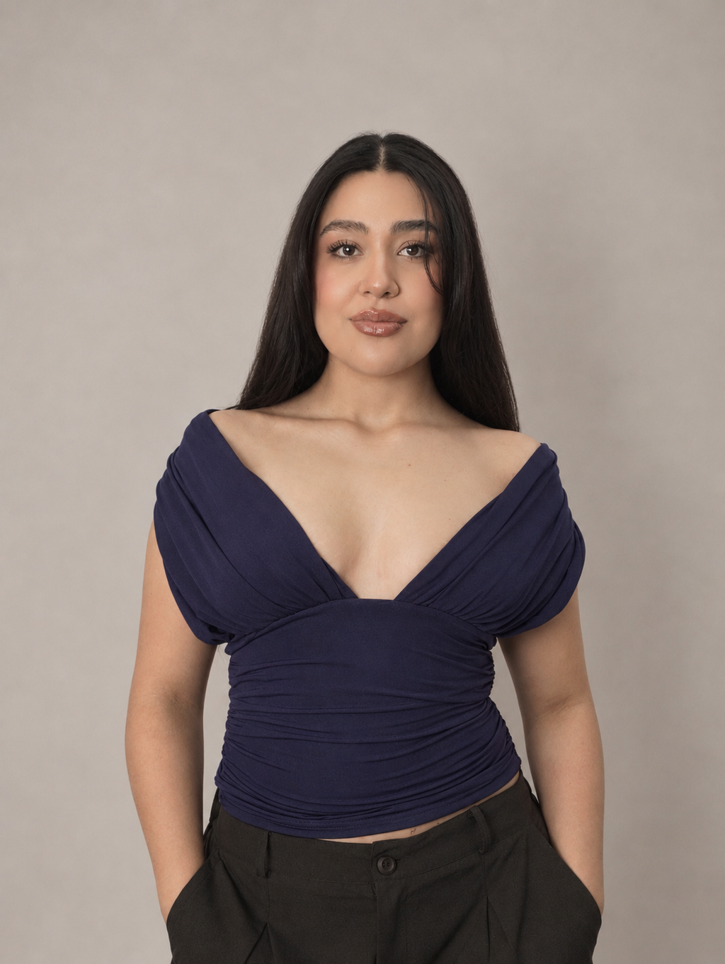 TOP VIVIENNE LAZOS - AZUL MARINO