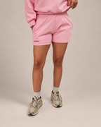 SHORT DE BUZO LOGO BORDADO - ROSADO