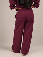 PANTALÓN DE BUZO RECTO LOGO BORDADO - BURDEO