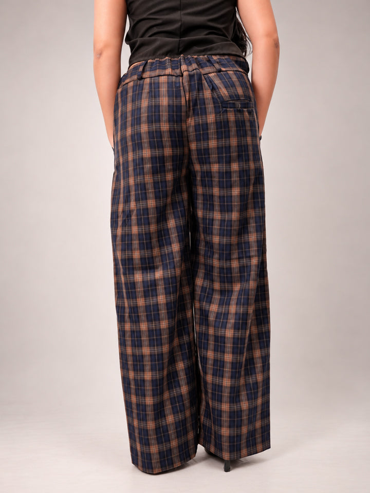 PANTALÓN BOSS - CUADROS AZUL MARINO