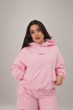 POLERÓN HOODIE CANGURO LOGO BORDADO - ROSADO