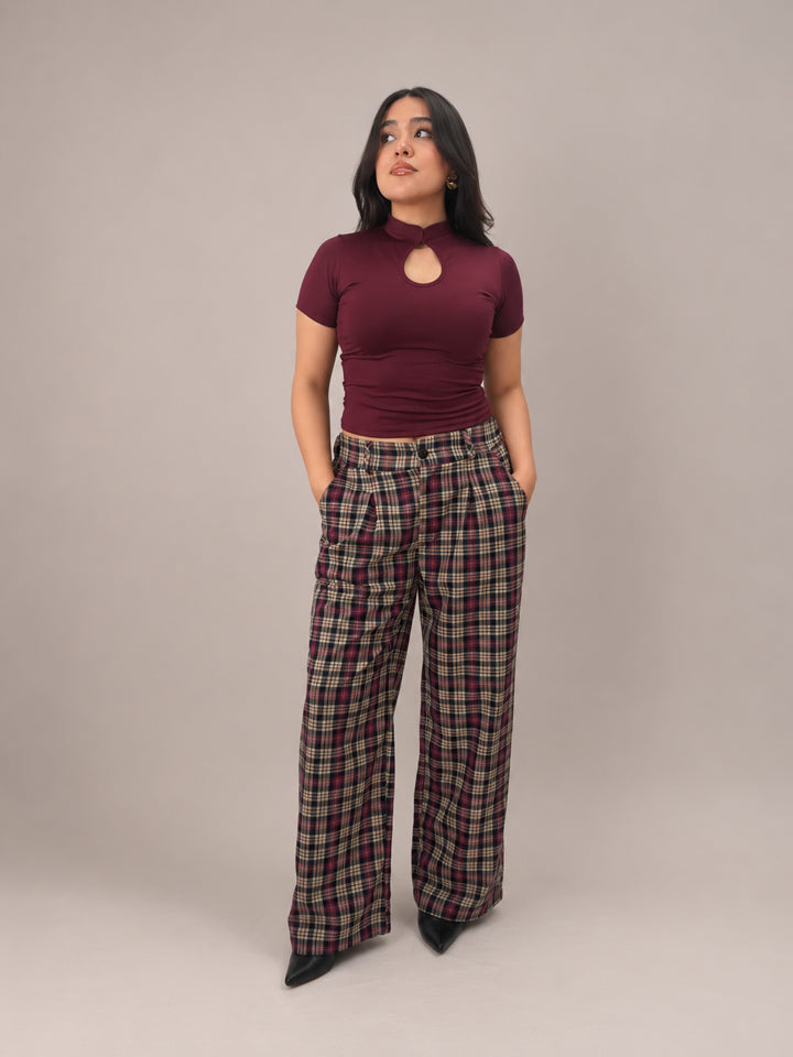 PANTALÓN BOSS - CUADROS BURDEO