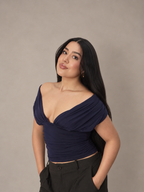 TOP VIVIENNE LAZOS - AZUL MARINO