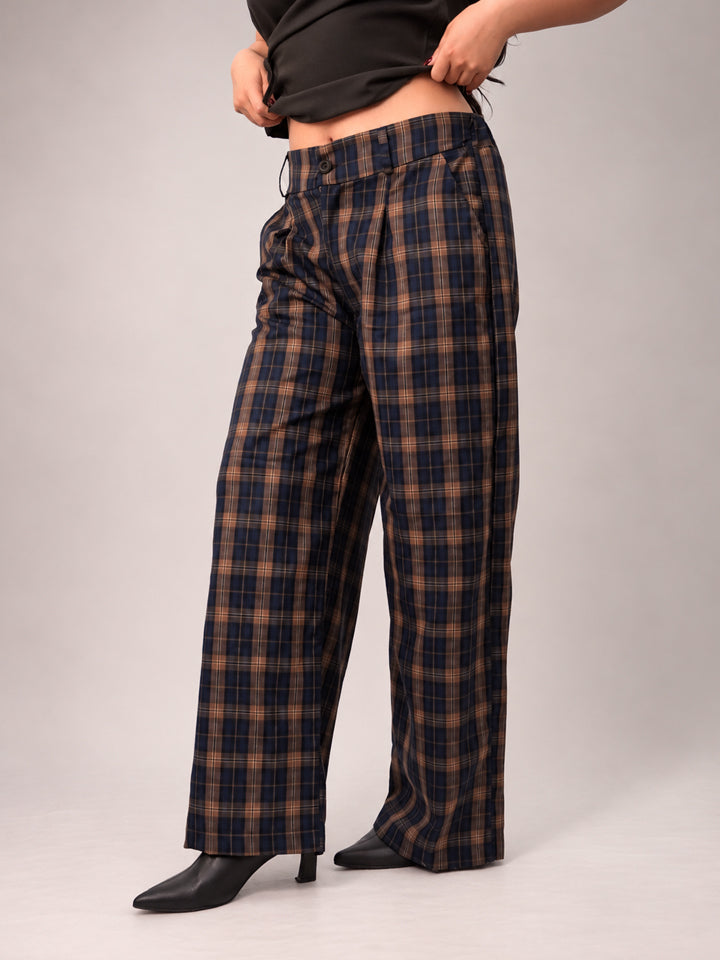 PANTALÓN BOSS - CUADROS AZUL MARINO