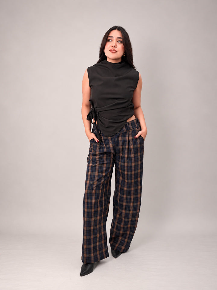 PANTALÓN BOSS - CUADROS AZUL MARINO