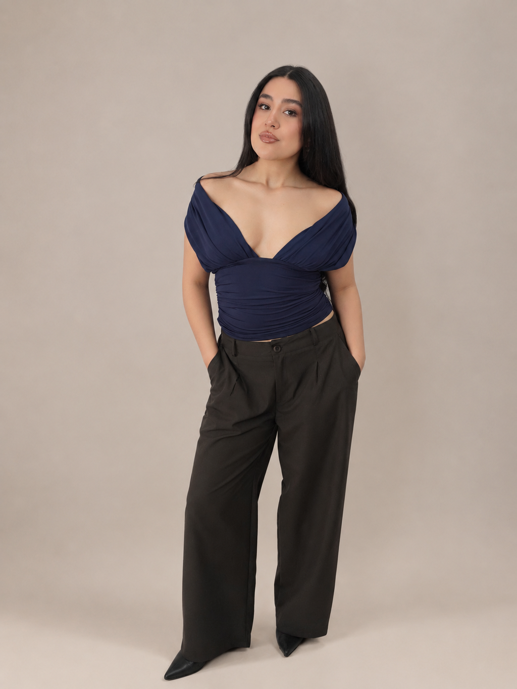 TOP VIVIENNE LAZOS - AZUL MARINO