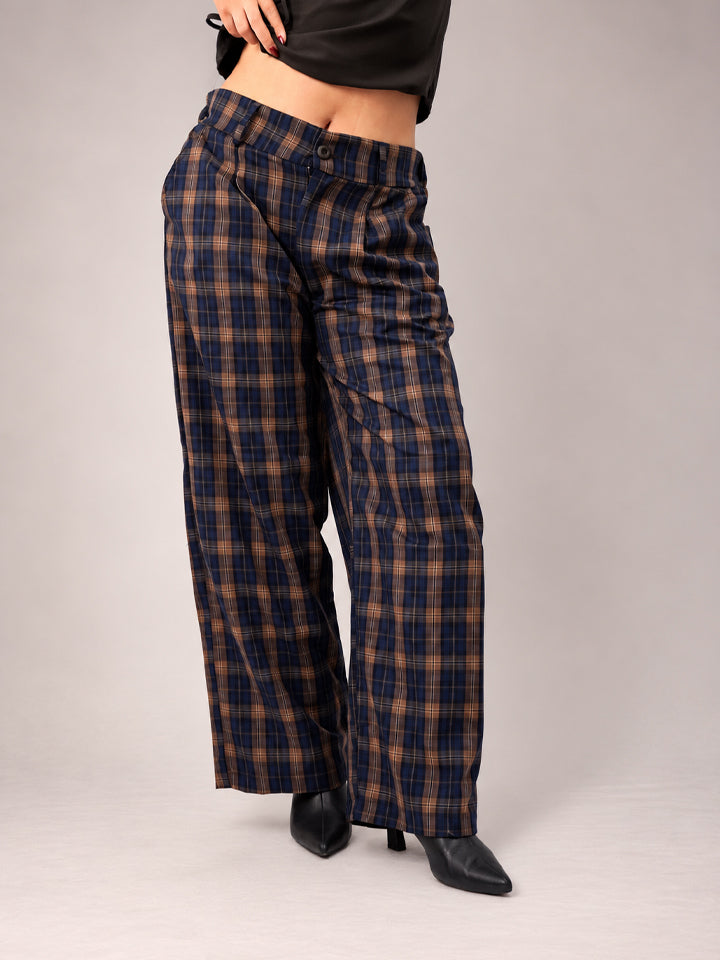 PANTALÓN BOSS - CUADROS AZUL MARINO