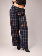 PANTALÓN BOSS - CUADROS AZUL MARINO