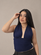 TOP VIVIENNE LAZOS - AZUL MARINO