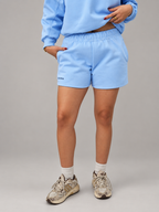 SHORT DE BUZO LOGO BORDADO - CELESTE