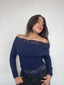 TOP ALMA ENCAJE AZUL
