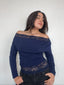 TOP ALMA ENCAJE AZUL