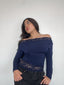 TOP ALMA ENCAJE AZUL