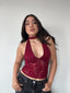 TOP JULIET ENCAJE BURDEO