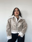 CHAQUETA CAZADORA ZARA BEIGE