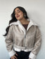 CHAQUETA CAZADORA ZARA BEIGE