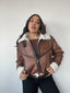 CHAQUETA CAZADORA ZARA TOFFEE/CAFÉ