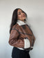 CHAQUETA CAZADORA ZARA TOFFEE/CAFÉ