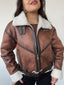 CHAQUETA CAZADORA ZARA TOFFEE/CAFÉ