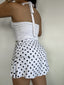 FALDA SHORT VICTORIA LUNARES BLANCO