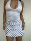 FALDA SHORT VICTORIA LUNARES BLANCO