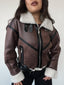 CHAQUETA CAZADORA ZARA CAFÉ/NEGRO