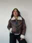 CHAQUETA CAZADORA ZARA CAFÉ/NEGRO