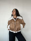 CHAQUETA CAZADORA ZARA CAQUI