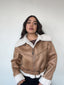 CHAQUETA CAZADORA ZARA CAQUI