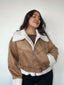 CHAQUETA CAZADORA ZARA CAQUI