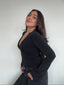 TOP SIENNA NEGRO - POLERA CON ESCOTE Y ENCAJE