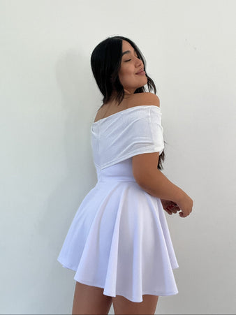 VESTIDO BELLA BLANCO BRILLO