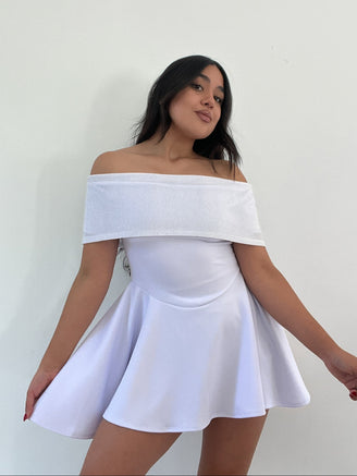 VESTIDO BELLA BLANCO BRILLO