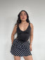 FALDA SHORT VICTORIA LUNARES NEGRO