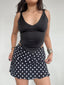 FALDA SHORT VICTORIA LUNARES NEGRO