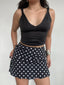 FALDA SHORT VICTORIA LUNARES NEGRO