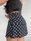 FALDA SHORT VICTORIA LUNARES NEGRO