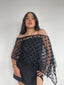TOP BOLERO LUNARES NEGRO