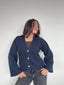 SWEATER ÁMBAR AZUL - CHALECO DE ALGODÓN CÁRDIGAN MANGAS ANCHAS
