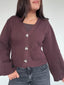 SWEATER ÁMBAR CAFÉ - CHALECO DE ALGODÓN CÁRDIGAN MANGAS ANCHAS