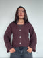 SWEATER ÁMBAR CAFÉ - CHALECO DE ALGODÓN CÁRDIGAN MANGAS ANCHAS